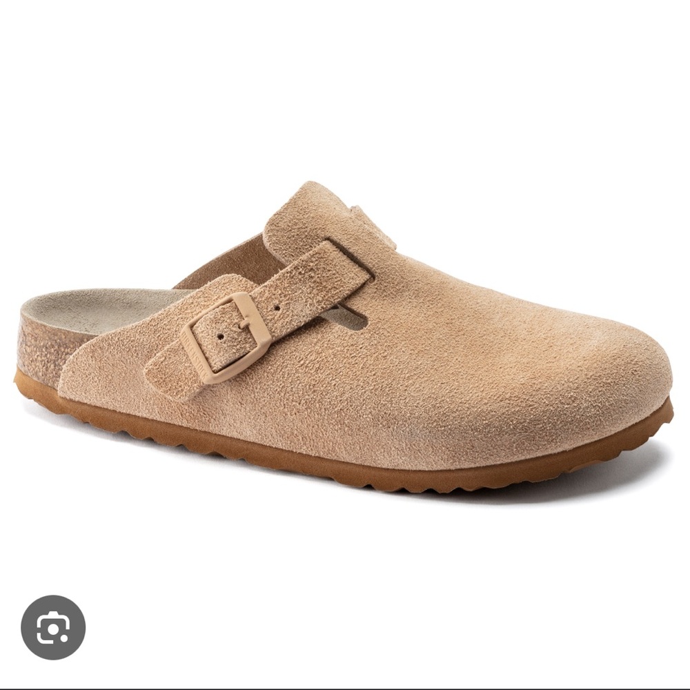 Birkenstock Boston clogs suede leather in “clay” size 36